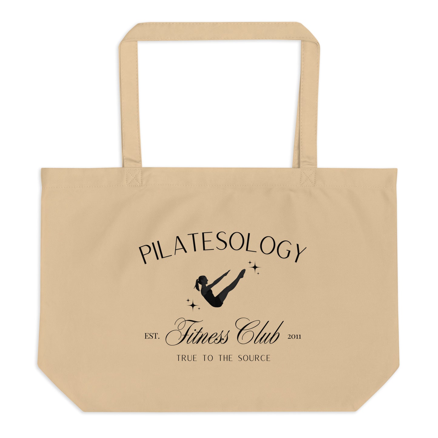 Pilatesology Fitness Club Large Organic Tote Bag