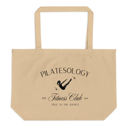 Pilatesology Fitness Club Large Organic Tote Bag