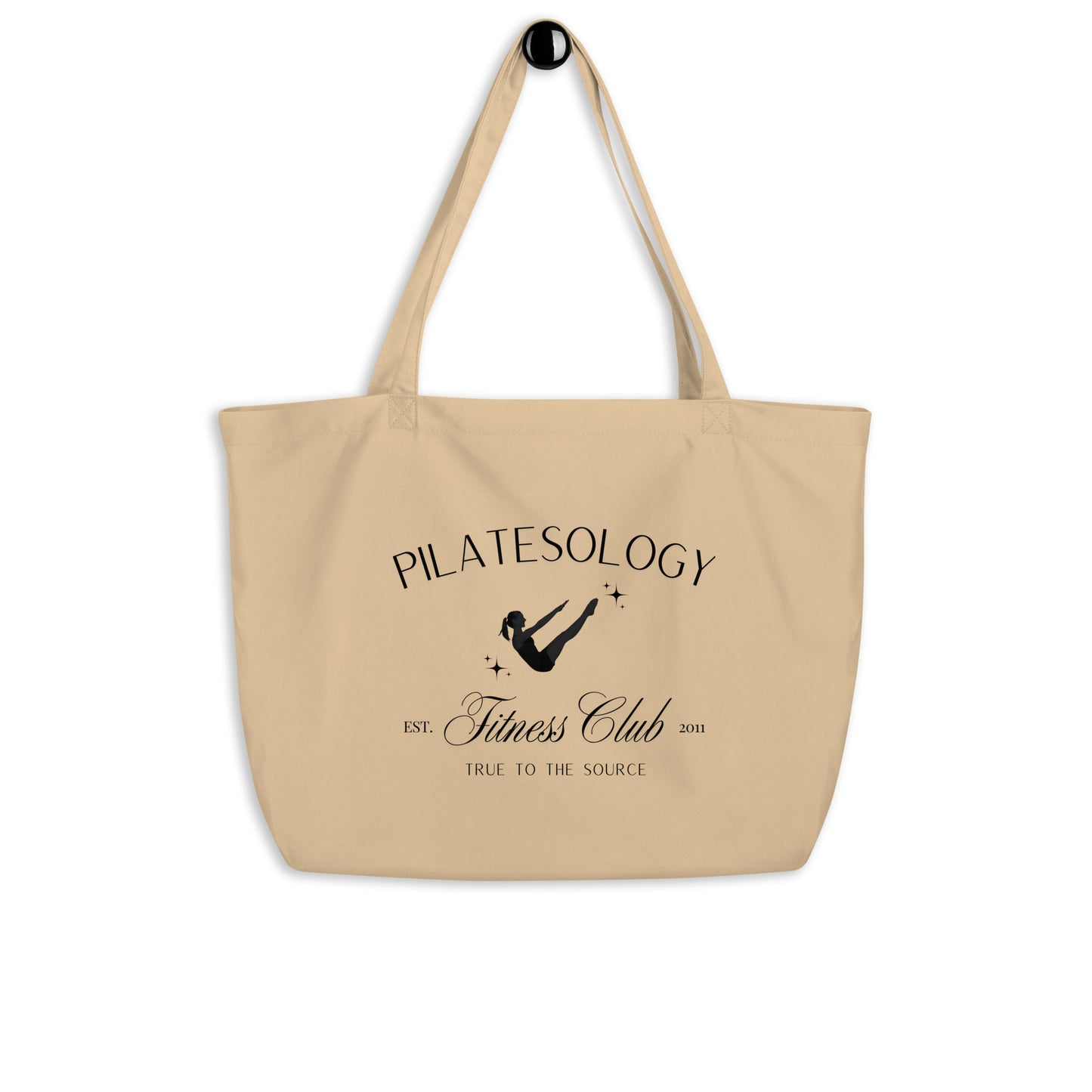 Pilatesology Fitness Club Large Organic Tote Bag
