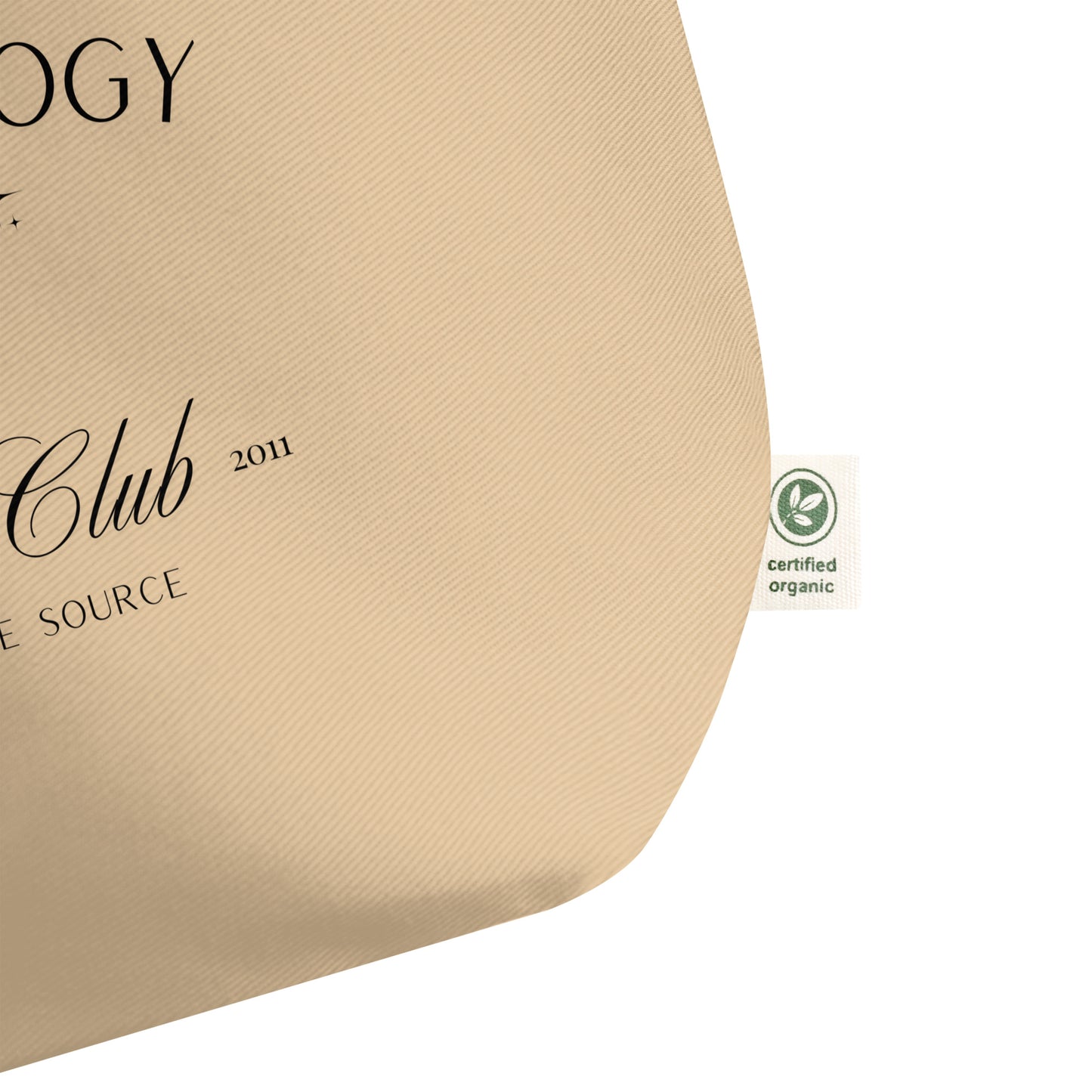 Pilatesology Fitness Club Large Organic Tote Bag