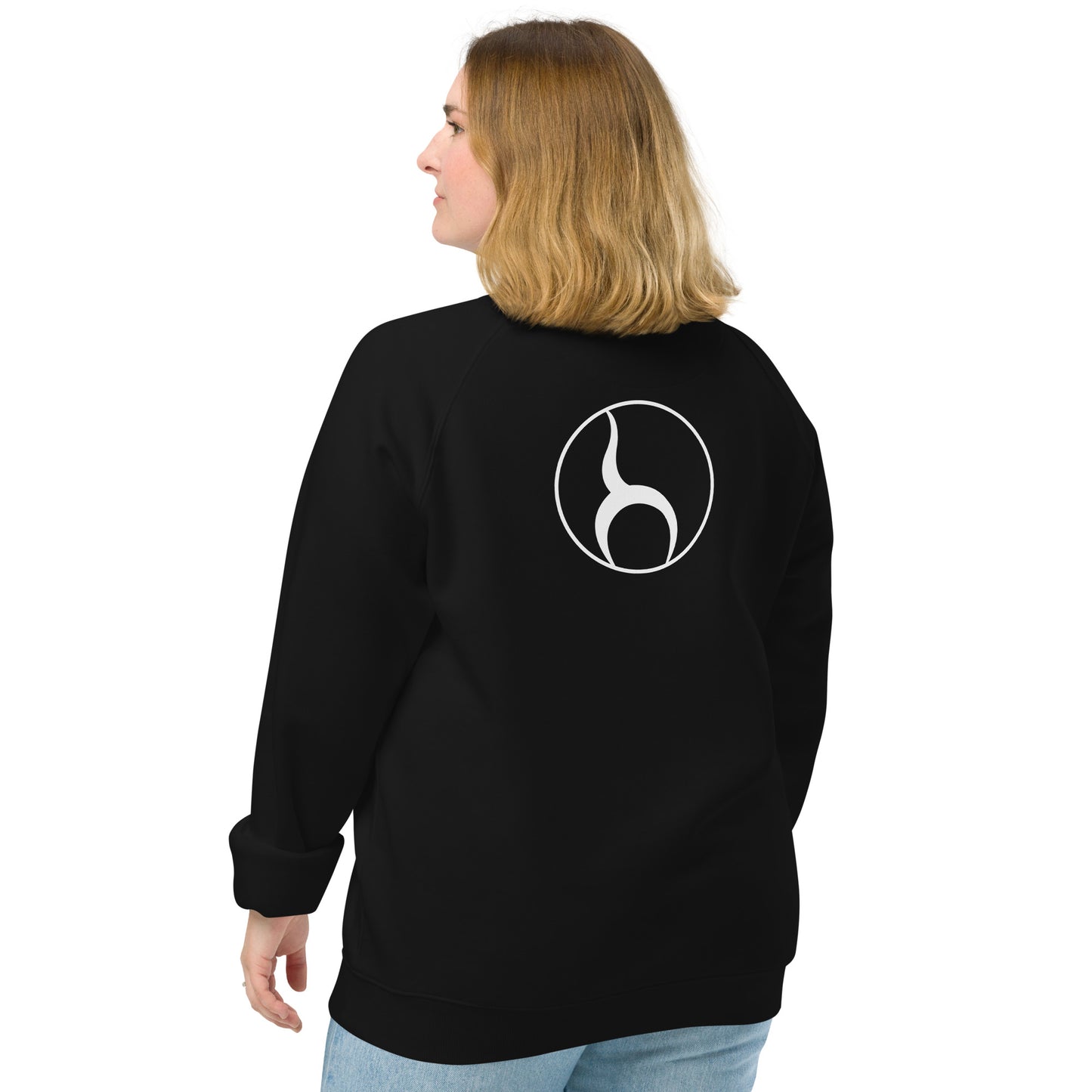 Unisex organic raglan sweatshirt